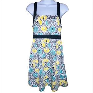 Soybu Athletic Yoga Dress Teal Gray Yellow